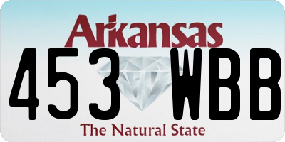 AR license plate 453WBB
