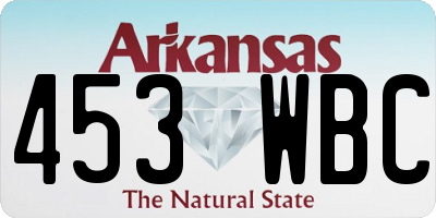 AR license plate 453WBC