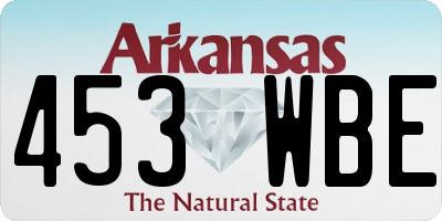 AR license plate 453WBE