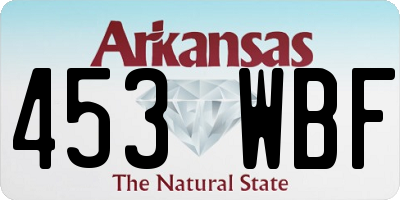 AR license plate 453WBF