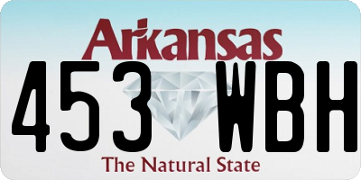 AR license plate 453WBH
