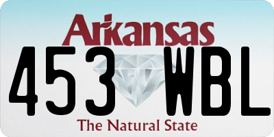 AR license plate 453WBL