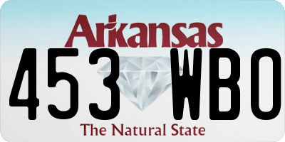 AR license plate 453WBO
