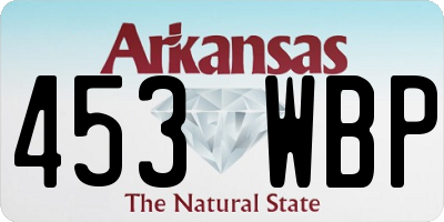 AR license plate 453WBP