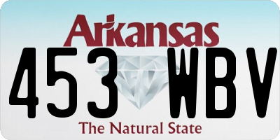 AR license plate 453WBV
