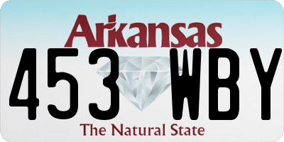 AR license plate 453WBY