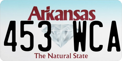 AR license plate 453WCA