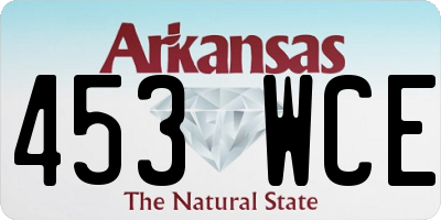 AR license plate 453WCE