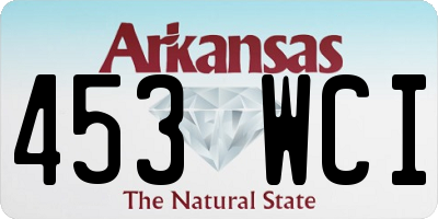 AR license plate 453WCI