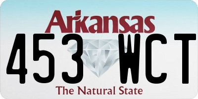 AR license plate 453WCT