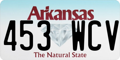 AR license plate 453WCV