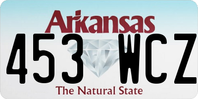 AR license plate 453WCZ