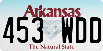 AR license plate 453WDD