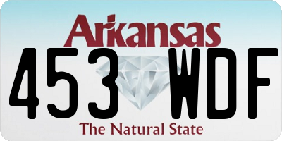 AR license plate 453WDF