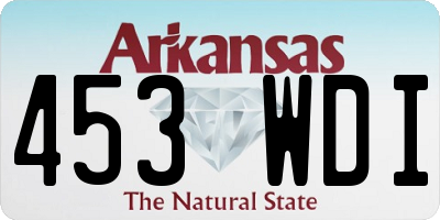 AR license plate 453WDI