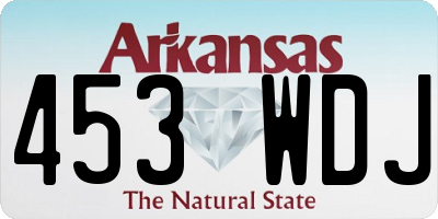 AR license plate 453WDJ