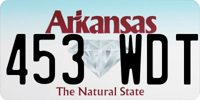 AR license plate 453WDT