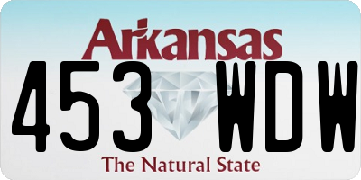 AR license plate 453WDW