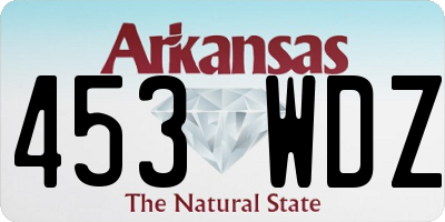 AR license plate 453WDZ