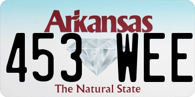 AR license plate 453WEE