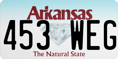 AR license plate 453WEG