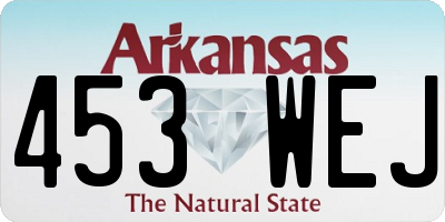 AR license plate 453WEJ