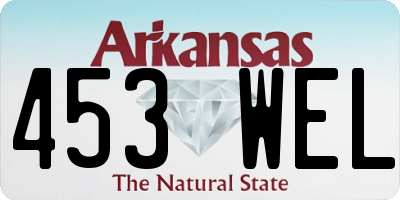 AR license plate 453WEL