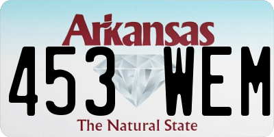 AR license plate 453WEM