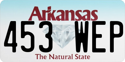 AR license plate 453WEP