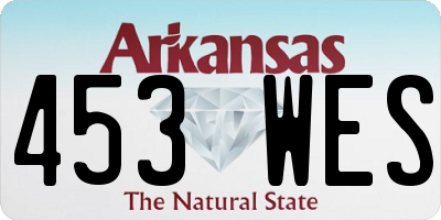 AR license plate 453WES