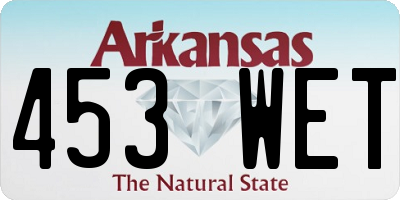 AR license plate 453WET