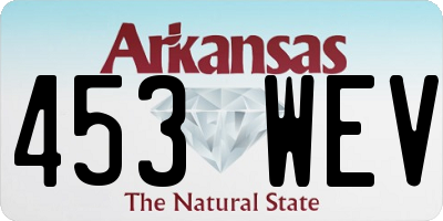 AR license plate 453WEV