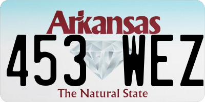 AR license plate 453WEZ
