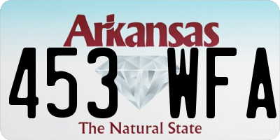 AR license plate 453WFA