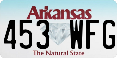 AR license plate 453WFG