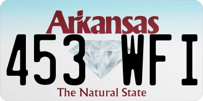 AR license plate 453WFI