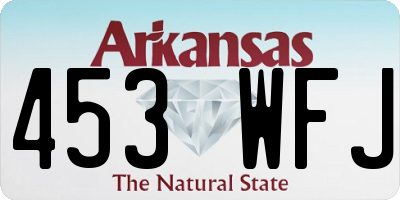 AR license plate 453WFJ