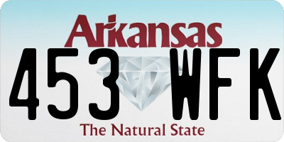 AR license plate 453WFK