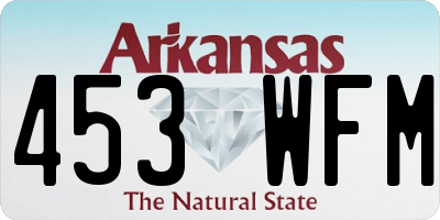 AR license plate 453WFM