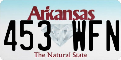 AR license plate 453WFN