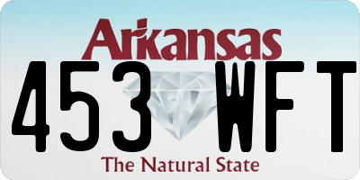 AR license plate 453WFT