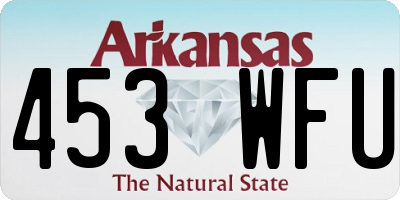 AR license plate 453WFU