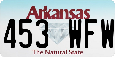 AR license plate 453WFW