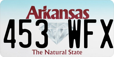 AR license plate 453WFX