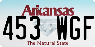 AR license plate 453WGF