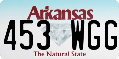 AR license plate 453WGG