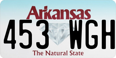 AR license plate 453WGH