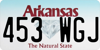 AR license plate 453WGJ