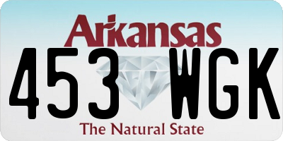 AR license plate 453WGK