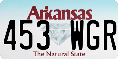 AR license plate 453WGR